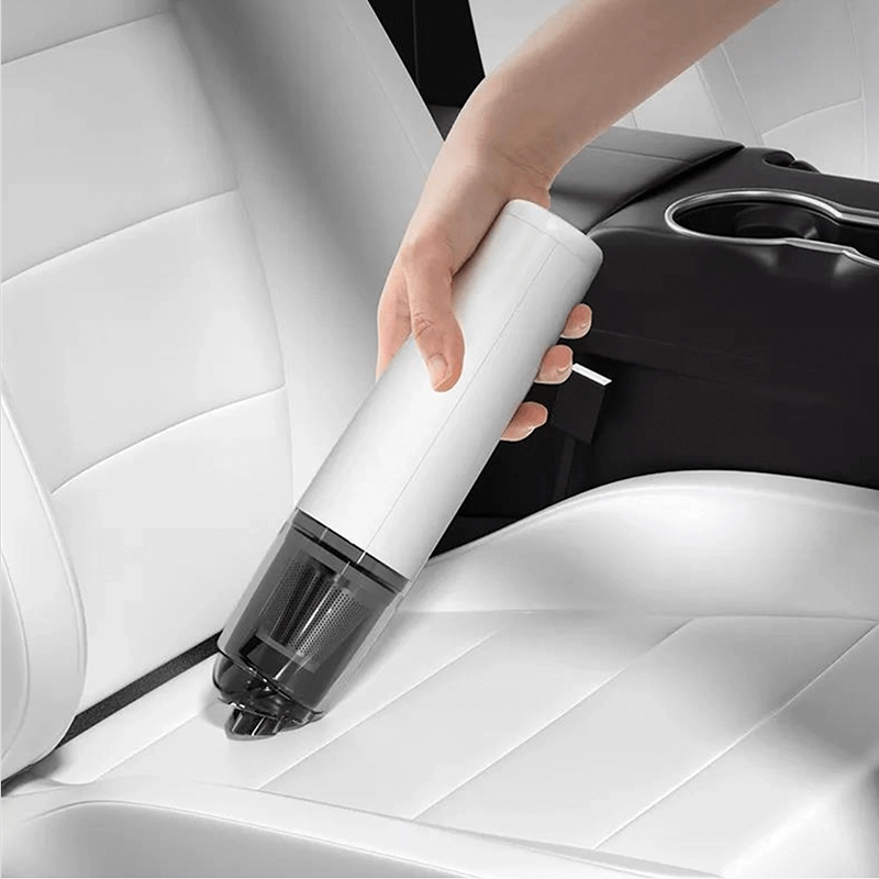 cleaning car seat with Vortex Portable Vacuum